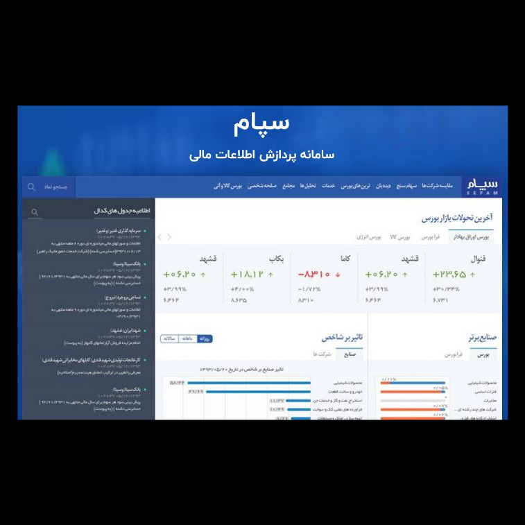 محصول سامانه سپام از شرکت پردازش اطلاعات مالی پارت