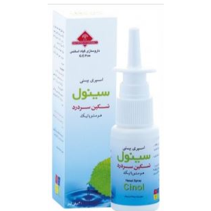 محصول اسپری بینی سینول از شرکت کشت و صنعت و داروسازی گیاه اسانس دکتر سلیمانی